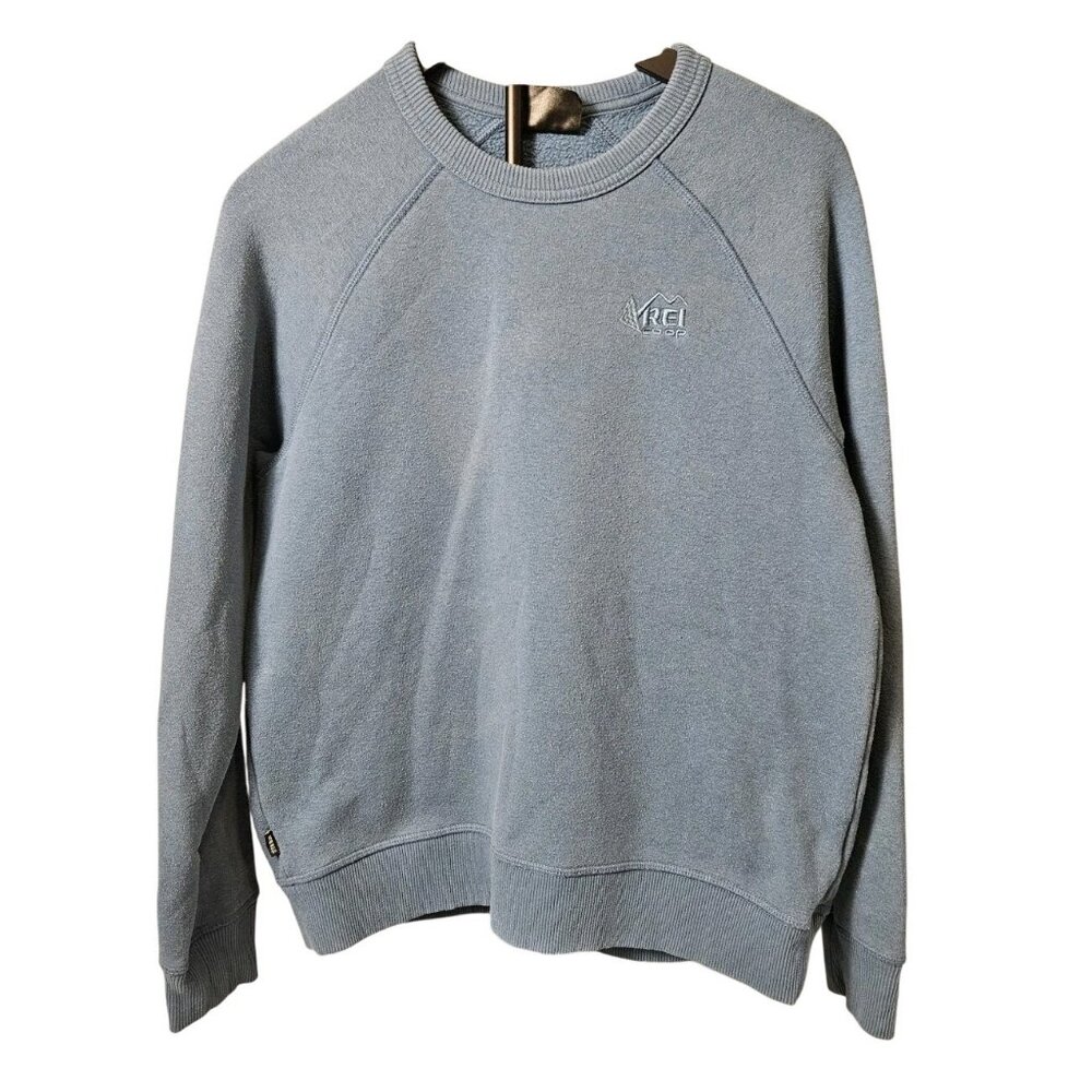 REI Co-op Fleece Crewneck Sweatshirt Men’s Small Blue Outdoor Casual